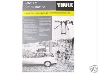 Thule 961XT Speedway Trunk Rack 2 Bike Bicycle Carrier