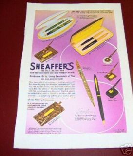 1939 Antique Sheaffers Pen & Pencil Sets Ad
