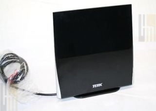 Terk FDTV2A Omni Directional Amplified Flat Digital HDTV Antenna Black 