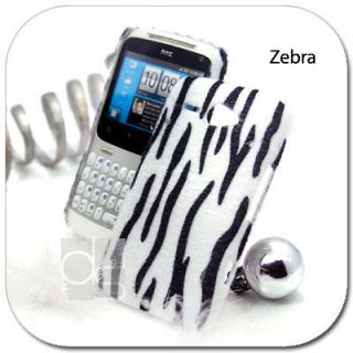 Zebra VELVET Hard Skin Cover Case For HTC Cha Cha A810e ChaCha / AT&T 