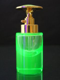 Rare Antique Signed DeVilbiss Vaseline Glass Atomizer Perfume Bottle