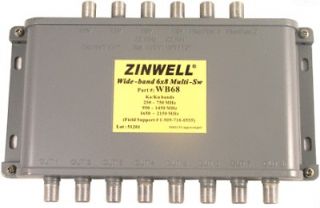 NEW DirecTV Zinwell 6X8 Multi Switch Wide Band Satellite Ka/Ku WB68