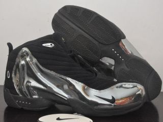 305053 001 2002 Nike Air Gary Payton IV 4 AS Black/Chrome Size 12 Very 