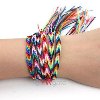   Colorful Braid Wheat Friendship Lucky Cords Strands Bracelets 260527