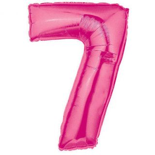 PINK Number 7 FOIL Balloon 40 EXTRA LARGE Seven 7th 17th 70th #7 
