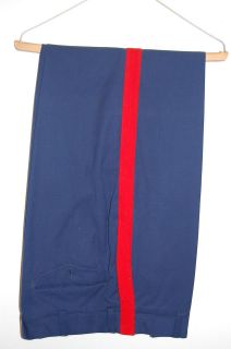 USMC US MARINE NCO DRESS BLUES TROUSERS PANTS RED STRIPE 36 WAIST
