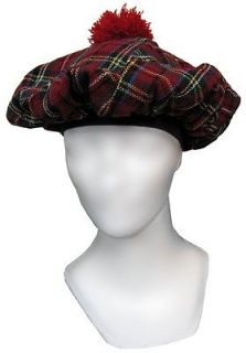 French Scottish Plaid Beret Artist Tam Hat Costume Accessory Golf Prop