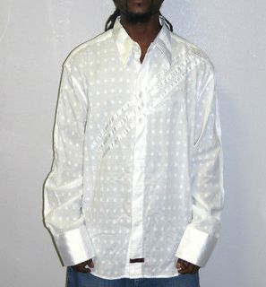 FENDER Button Up New Mens Solid White Classic Shirt Size 2XL