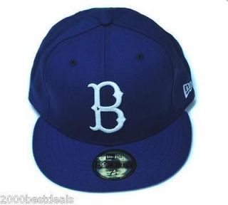   59FIFTY MLB BASEBALL 5950 BROOKLYN DODGERS ROYAL BLUE WHITE FITTED HAT
