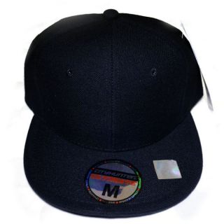 plain black fitted hat