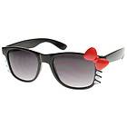 Cute Ladies Retro Fashion Hello Kitty Sunglasses w/ Bow and Whiskers