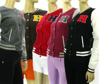 Letter H Womens&Girls Fashion Baseball Varsity Jacket Casual 