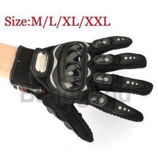  Motorcycle Bicycle Racing Riding Full Finger Protective Gloves Black
