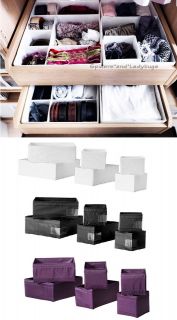   storage box drawer wardrobe closet organizer socks belt jewelry SKUBB