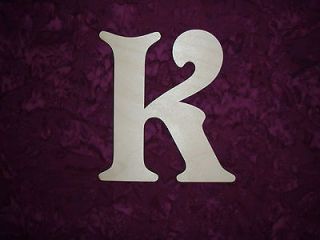 UNFINISHED WOOD LETTER K WOODEN LETTER CUT OUT 6 INCH TALL