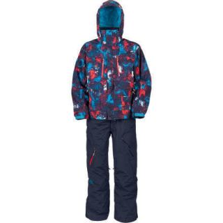   Face Mens HALO CAMO II Detachable Ski Snow Suit Jacket & Pants Blue M