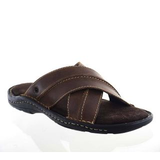 Rockport Mens Slides Sandals K55720 Elbery Toast Leather