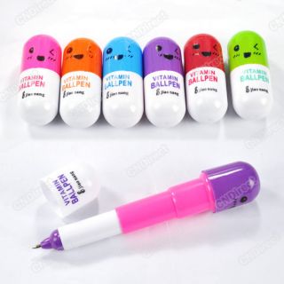 Cute Lady Telescopic Stationery Smiling Favor 3x Face Shape Pill Ball 