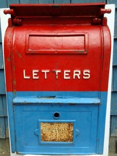 Rare Vintage 1929 Carlisle Cast Iron USPS Letter Drop Box Mailbox