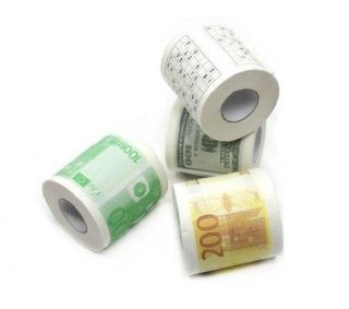 Printed Fun Toilet Papers (Loo Rolls) Sudoku / Money Bills ($Dollars 