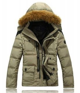 Brand New Mens goose down winter warm hoodie coat jacket parka SIZE L