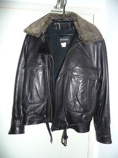 Mens Shearling Leather Coat Jacket Bomber BLACK $1,000+ Canada Holt 