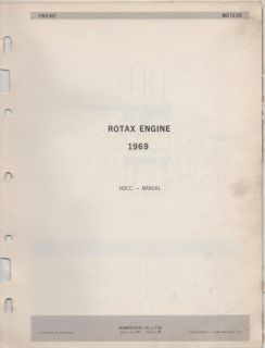 1969 BOMBARDIER SKI DOO ROTAX ENGINE PARTS MANUAL 669CC