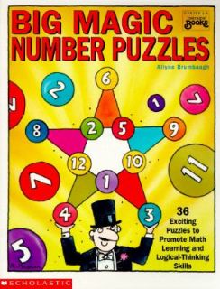 Big Magic Number Puzzles by Allyne Brumbaugh 1992, Paperback