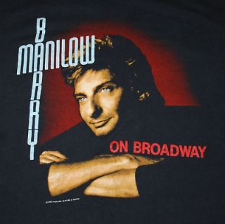 VINTAGE BARRY MANILOW ON BROADWAY T  SHIRT 1989 XL
