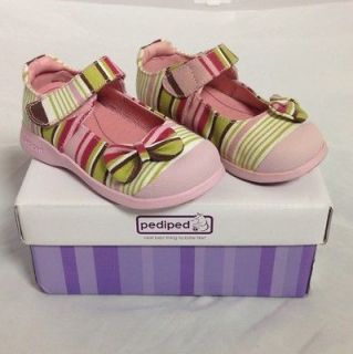 Pediped Girl Shoe ADDISON STRIPES New In Box Size 7 (23) So Cute 