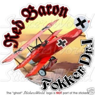 FOKKER Dr.I RED BARON Richthofen German Ace WW1 Sticker