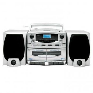 SUPERSONIC PORTABLE MP3/CD PLAYER RADIO with*DOUBLE*CASSETTE RECORDER 