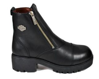 HARLEY DAVIDSON Shoes Starter Switch 6 Captoe Black Leather Women 