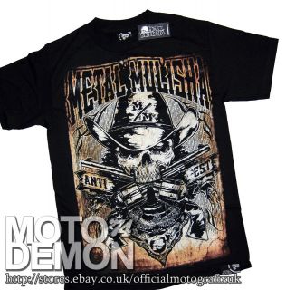 Metal Mulisha Clothing Mens Agee Outlaw T shirt Black Motocross Style 