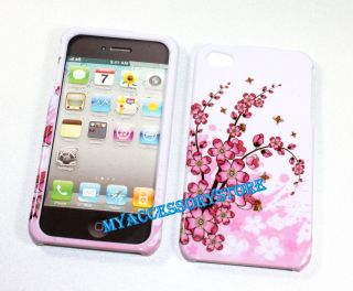 iPhone 4 4S Cherry Blossom Flowers Protector Hard Shield Cell Phone 