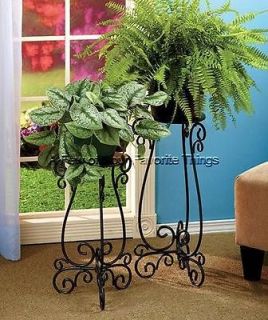 METAL SCROLLWORK PLANT DISPLAY STAND LAMP BOOK END TABLE HOME DECOR