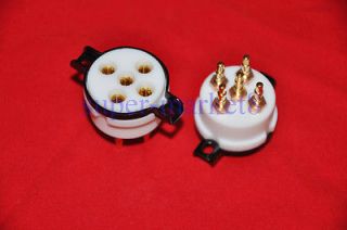 1pc Gold Teflon tube socket 5Pin B4 B5 PX25 PX4 RE084 RGN1064