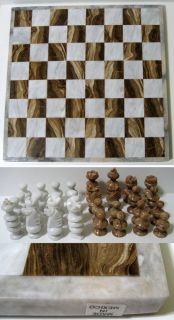 CHESS Set   Hand Carved Onyx Marble   Made In Mexico