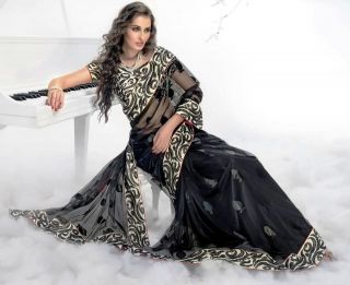 Ethnic Designer Indian Saree Sari Bollywood Fashion Style Star Fancy 