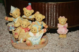 CHERISHED TEDDIES Figurine Lot Strike Up Band Celebrate & Child Of 