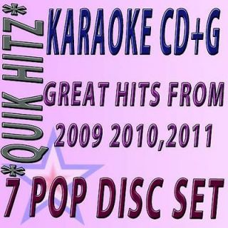 Newly listed 7 POP CD+G KARAOKE QUIK HITZ FROM 2009 /2011 W/BEYONCE 