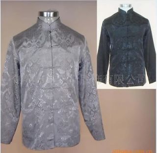 Double face Chinese mens silk clothing jacket/coat SZ M L XL XXL 