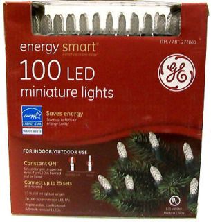   of 3 GE Energy Smart 100 LED Mini Warm White Christmas Holiday Lights