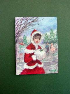 EXQUISITE CHRISTMAS CARD ~ CHERRY JEFFE HULDAH ~ RARE ~ HALLMARK 