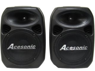 Acesonic Amplified PS 420 Powered Karaoke Speakers w/ 2 Microphone 