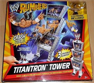 WWE Mattel Rumblers TITANTRON TOWER with Evan Bourne Wrestling Toy 