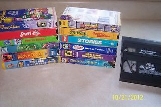 VHS Lot Childrens 15 Tapes Puff the magic dragon, Bob the builder 
