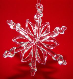   Glass Snowflakes  6 Different Styles  Christmas Ornaments/Decorations