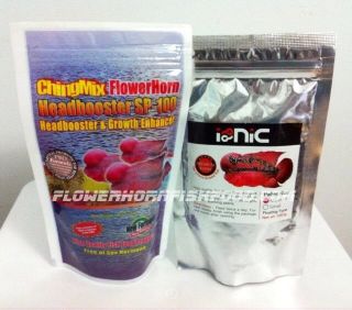 Flowerhorn Ionic Fish Food 100g & Chingmix Headbooster 125g
