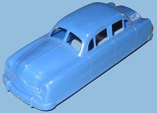 THOMAS TOYS   4½ CAR   BLUE PLASTIC SEDAN WITH BLACK RUBBER TIRES 